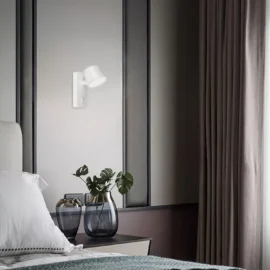 Aplique 7W 3000K LXD0840F-7 c/swicht WH blanco 150*86*145 100-240V EVOLIGHT IP-65 de cabezal