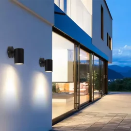 Aplique GU-10 TS10-1 blanco IP-65 down Redondo PC EVOLIGHT