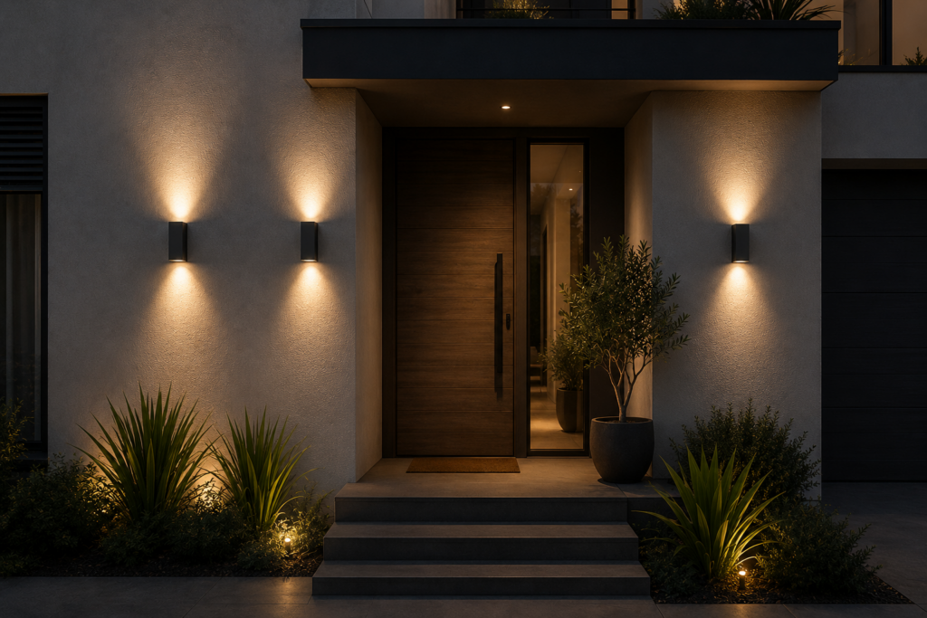 Aplique GU-10 TS127SA-2 Negro UP-Down 80×152 Cuadrado EVOLIGHT IP-65 Aluminio
