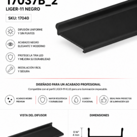 Difusor 17037B_2 LIGER-11 Negro KLUS