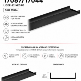 Difusor 17087/17044 LIGER-22 Negro