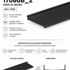 Difusor 17086B_2 LIGER-45 Negro