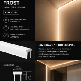 Difusor 17151 FROST para Perfil HR-LINE KLUS