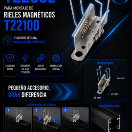 Sprin T2209L para Montaje de Rieles Magnéticos T2210D