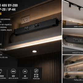 Driver 200w 48V BY-200 85-265V 4A IP-20 305*23*44 IP-44