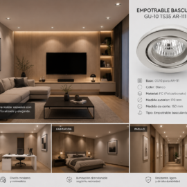 Empotrable Basculante GU-10 TS54 SN ACERO 99 mm (75 mm) Satin Niquel