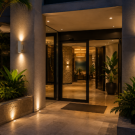 Aplique GU-10 BY-5019 Blanco 62 x 155*110 IP-65 UP-Down Redondo EVOLIGHT
