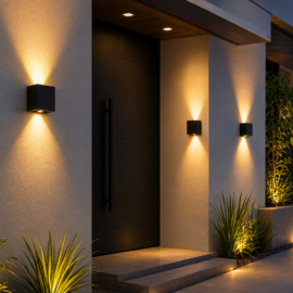 Aplique 2W 3000K Mini Cubo LCW3420-2 BK 50*40Mmm Negro 100-240V EVOLIGHT IP-65