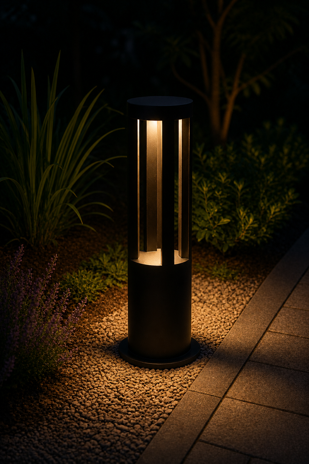 Baliza 7w 2700K JT-15334 JARDÍN NEGRO 105*580mm 85-265v - Imagen 3