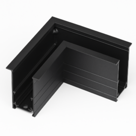 Union mag. L horizontal T2207L para riel magnetico exterior "LARKO" 85*85*46 para riel T2210D negro