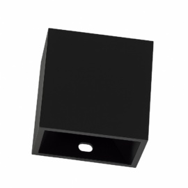 Aplique 2W mini cubo LCW3420-2 BK 3000K 50*40Mmm NEGRO 100-240V EVOLIGHT IP-65