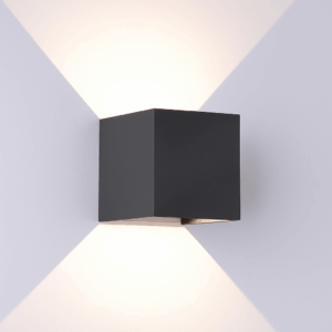 Aplique cubo 6w 3000K NEGRO 85-265V AJUSTABLE LX