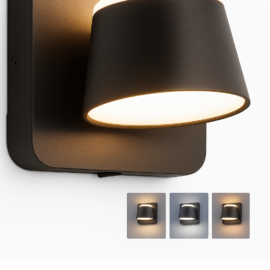 Aplique 7W LBD0840-7 BK 3000K NEGRO 120*145 100-240V EVOLIGHT