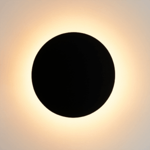 Aplique 6W LBD4450-6w pared LED negro 3000K 130 mm 100-240V IP-65 redondo