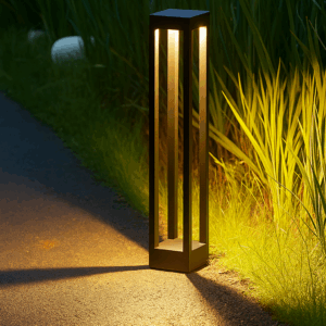 Baliza 10w 2700k BY-P1213 negro IP65 110*110*600 MM aluminio 100-240v