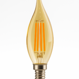 Bombillo 3000k 4w E-27 B70157 VINTAGE CA-35 AMBAR TIPO VELA 470LM 110V-130V ROOMLUX
