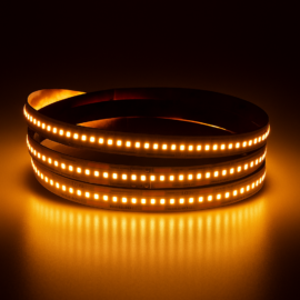 Cinta 15W 2200k Ámbar 2835 120 led/mt 5 mt IP-20