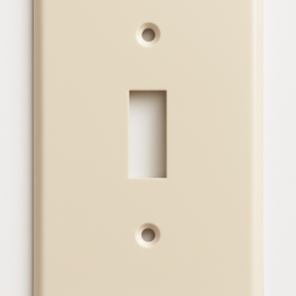TAPA 2X4 PLASTICA SENCILLA INTERRUP.TOR JFC-031Z IVORY VINTAGE T/LEVITON
