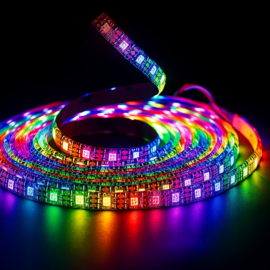 Cinta 12W RGB 12V SH60LA1-ECO 5 mt 60 led/mts IP-20 10 mm