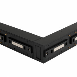 Conector 90º T23L04 BK magnetico para riel T2510 145*120*23mm negro ULTRA