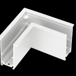 Conector curvo T2401L WH 90º MAGNÉTICO horizontal BLANCO 52*54*30cn para riel T2510