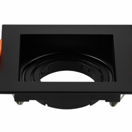 Empotrable basculante GU-10 TS71S BK RECES. NEGRO # 90 mm (100x100x37) ALUMINIO EVOLIGHT