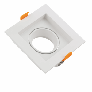 Emp. basc. GU-10 TS129.1 reces. WH blanca # 95 mm (102x102x37) PC