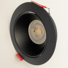 Emp. basc. GU-10 TS24 BK recesada negro PC Ø 72MM (85*40) EVOLIGHT