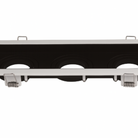 Emp. basc GU-10 TS71S-3 triple reces. WT ( BLANCA) 256*92 (270*100*45) ALUM. C/FONDO
