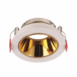 Emp. BASC. Ø CS63 GU-10 RECES. PLAST. 90 MM (HUECO DE 75MM) BLANCO C/RIN SG