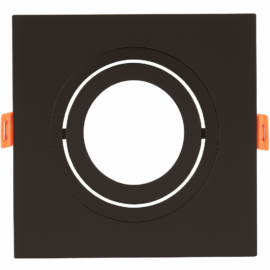 Emp. basc. # TS129.1 reces. GU-10 bk negro # 95 mm (100x100x37) PC