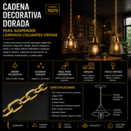 Cadena Decorativa Dorada 70070