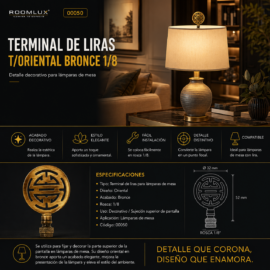 Terminal de Lyas para Lámparas de Mesa T/Oriental Bronce 1/8