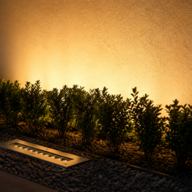 Empotrable de piso 9w 3000k BY-M6003 300X90 mm lineal 85-245V IP-65 30º jardin.