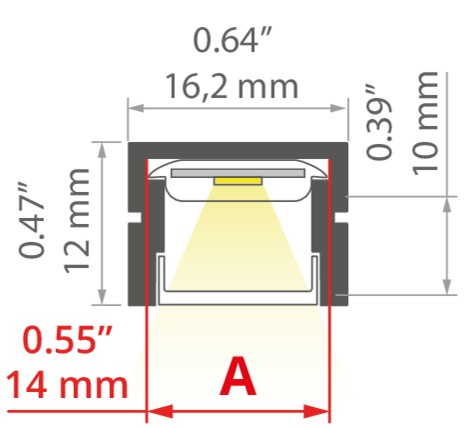 Perfil A01263A07_2 negro PDS-4 PLUS KLUS - Imagen 2