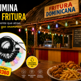 Guirnalda LED 10MTS 1W Multicolor 100-130V IP-65 LX C/20 Bombillos B90155 de Colores