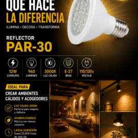 Reflector PAR-30 12W 3000K E-27 B54532 110/130V ROOMLUX