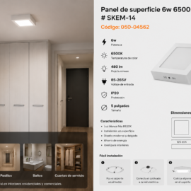 Panel de Superficie 6w 6500K 5" # SKEM-14