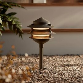 Lampara de JARDIN PAGODA 3T E-27 JT-15301A BN M