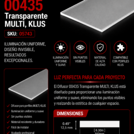 Difusor 00435 Transparente MULTI, KLUS