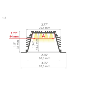 PERFIL ALUMINIO B6597 SEKODU KLUS ***
