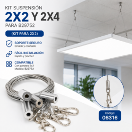Kit Suspensión de Lampara 2X2 Y 2X4 para B29752 (KIT para 2X2)
