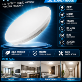 LAMP. TECHO LED 24w B27350 6500K 330mm 85-240v IP-20 ROOMLUX