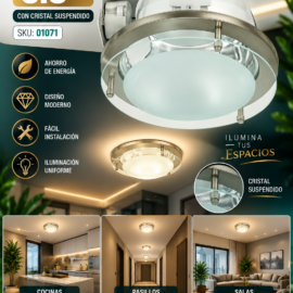 Empotrable de Ahorro 6.5″ F03-60-8D C/Cristal Suspendido EVOLIGHT
