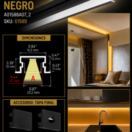 Perfil A01588A07_2 PDS-NK Negro KLUS