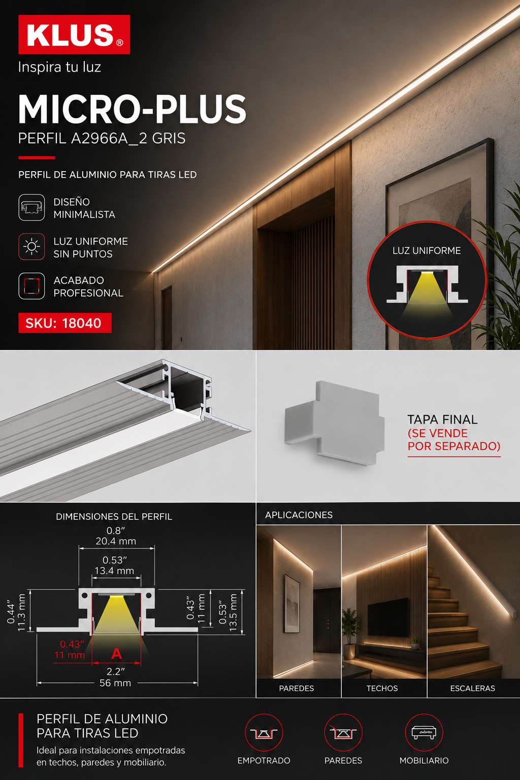 Perfil A18040N_2 KOZMA-KPL KLUS