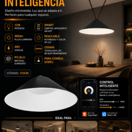 Cono 12w SMART LRX1114Z-12 para Correa SOBEU 350*125 PC/ALU SMART 48V 960lm OSRAM