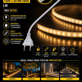Enchufe para Manguera LED 110V 30 Metros LN