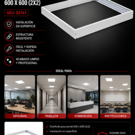 Base de Superficie para Panel 600 X 600 (2X2)