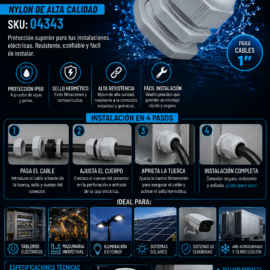 Conector P/Cable Nylon 1¨ PG 29 (GLAND)
